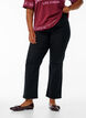 High-waisted Gemma jeans met een regular fit, Zwart, Model image number 2