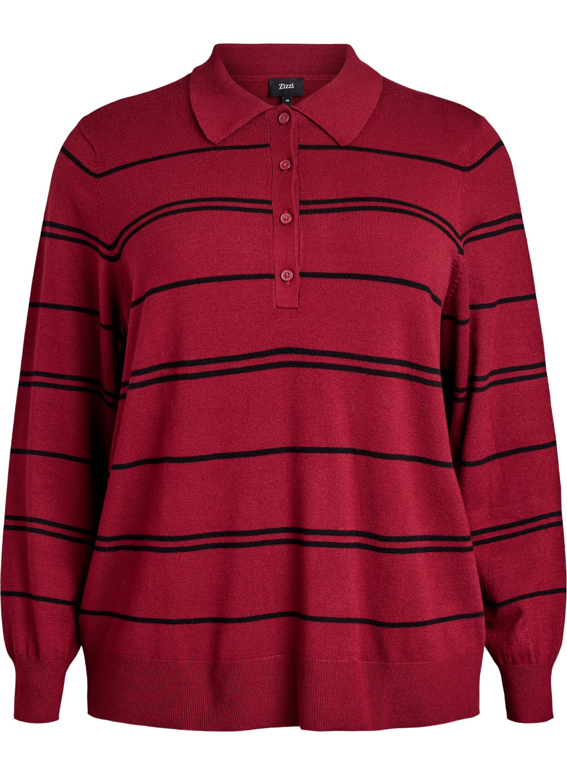 Strik blouse met kraag