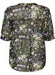 Blouse met bloemenprint en V-hals, Zwart, Packshot image number 1