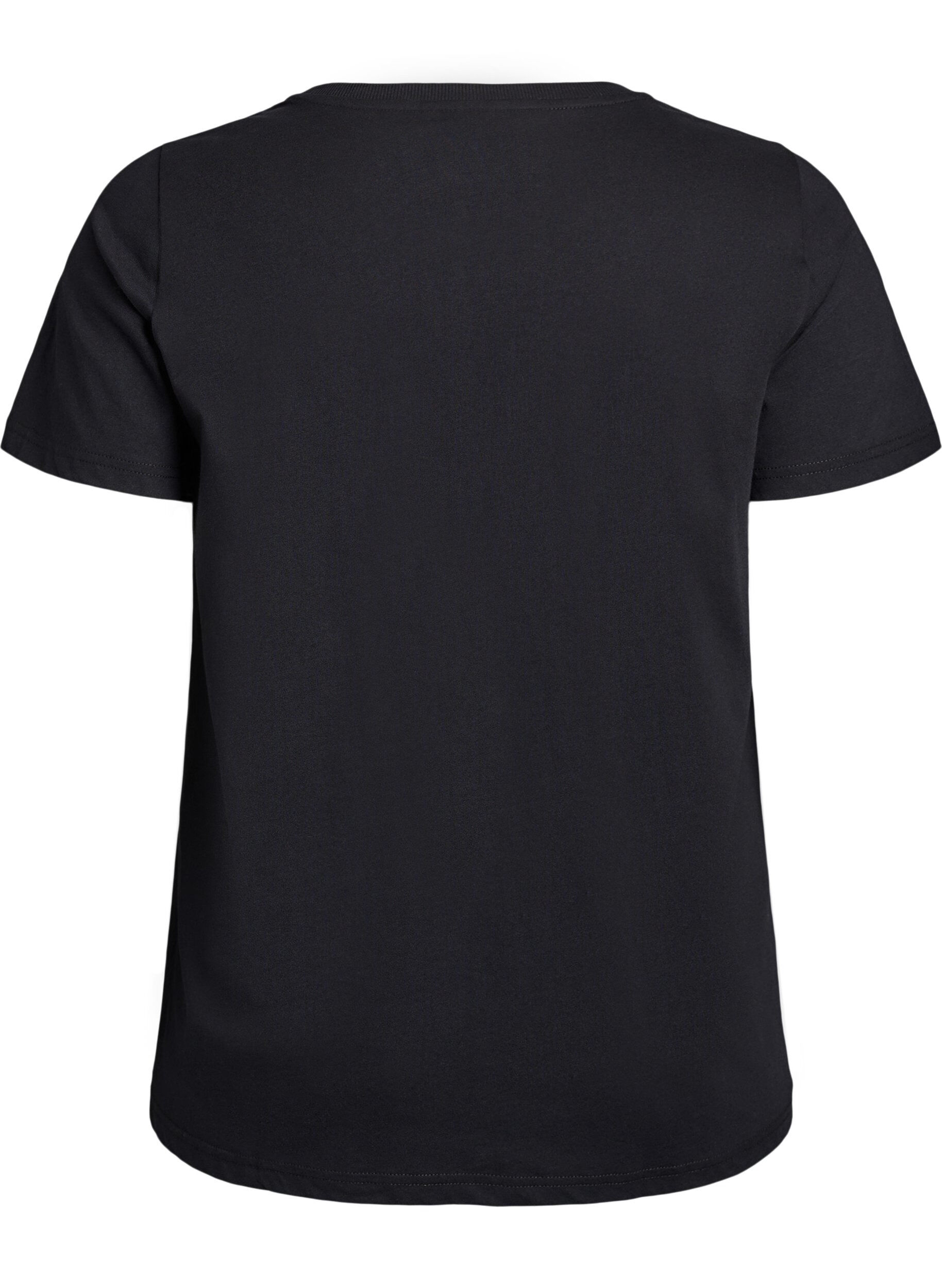 ZizziKerst T-shirt van biologisch katoen, Zwart, Packshot image number 1
