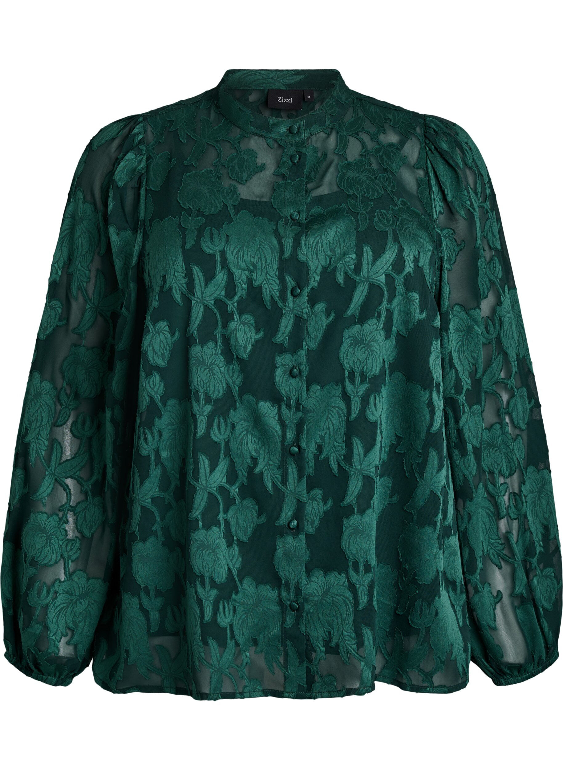 Blouse met knoopjes en bloemenpatroon
