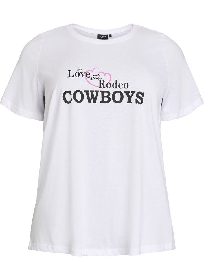 T-shirt met print, Wit, Packshot image number 0
