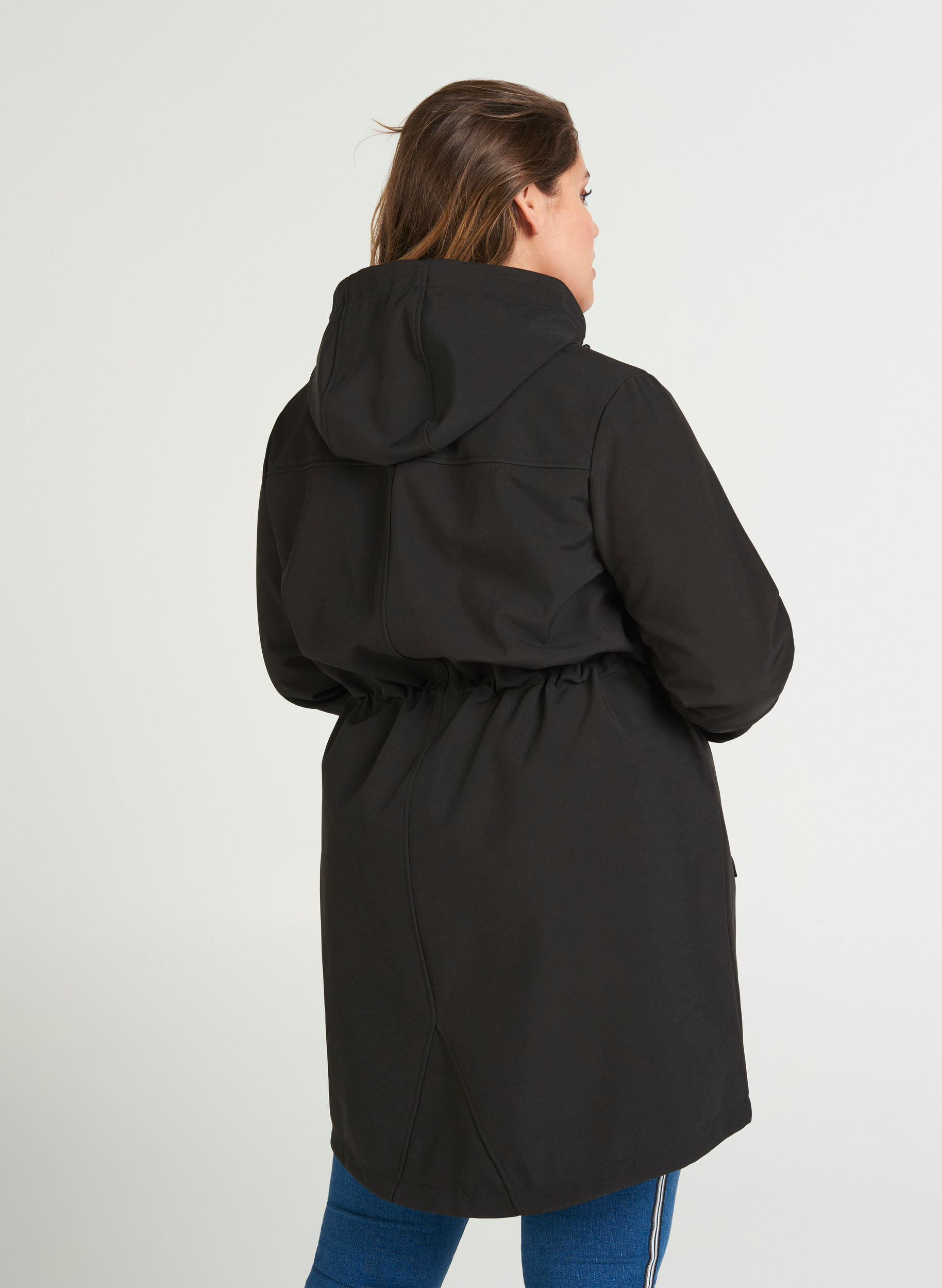 ZizziSoftshell jas met capuchon, Zwart, Model image number 3