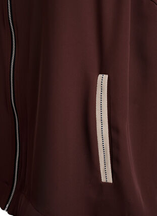 ZizziTrackjack met sportieve details en ritssluiting, Deep Mahogany, Packshot image number 3
