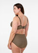 Bikinitop met beugel en patroon, Bruin, Model image number 2