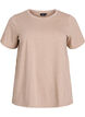 Katoenen T-shirt met ronde hals, Beige, Packshot image number 0
