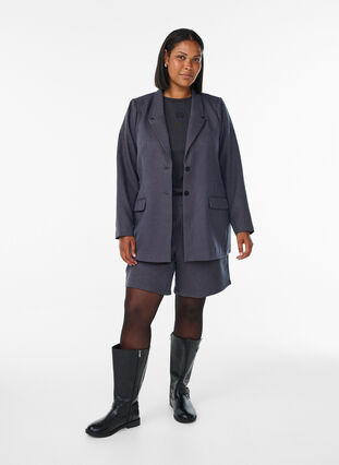 ZizziKlassieke blazer met zakken, Dark Grey , Model image number 1