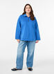 Sweatshirt met hoge hals en ritssluiting, Blauw, Model image number 1
