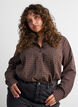 Geruit overhemd met strasssteentjes, Bruin, Model image number 0