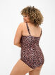 Badpak met drapering en gewatteerde cups, Leopard, Model image number 1