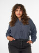 Geruit overhemd met strasssteentjes, Blauw, Model image number 0