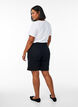 Losse denim shorts met hoge taille, Zwart, Model image number 2