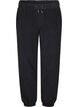 Corduroy broek met een elastische tailleband, Zwart, Packshot image number 0