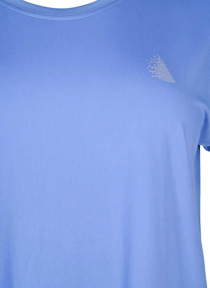 Effen gekleurd T-shirt voor sporten, Blauw, Packshot image number 2