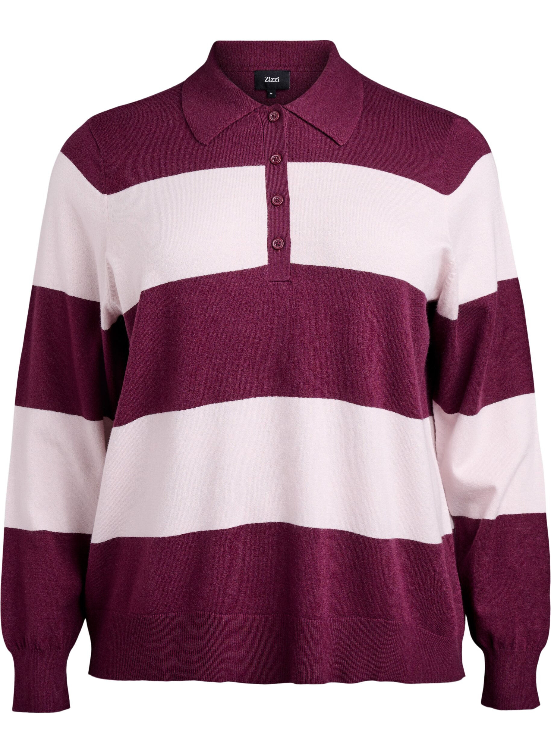 Strik blouse met kraag