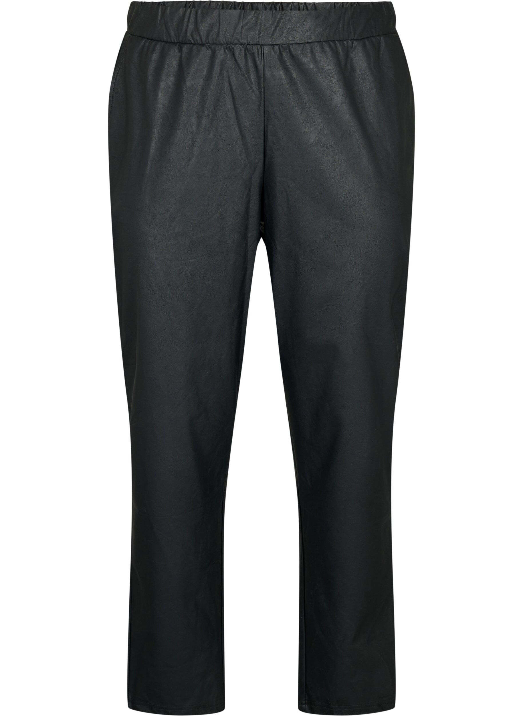Broek van imitatieleer met zakken