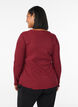 Blouse met lange mouwen en strassstenen, Donker Bordeaux, Model image number 2