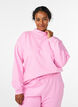 Sweatshirt met hoge kraag en lange mouwen, Roze, Model image number 0
