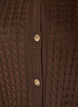 Cardigan en maille torsad&eacute;e avec boutons dor&eacute;s, Marron, Packshot image number 2