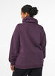 FLASH - Sweatshirt met hoge kraag en zakken, Paars, Model image number 2