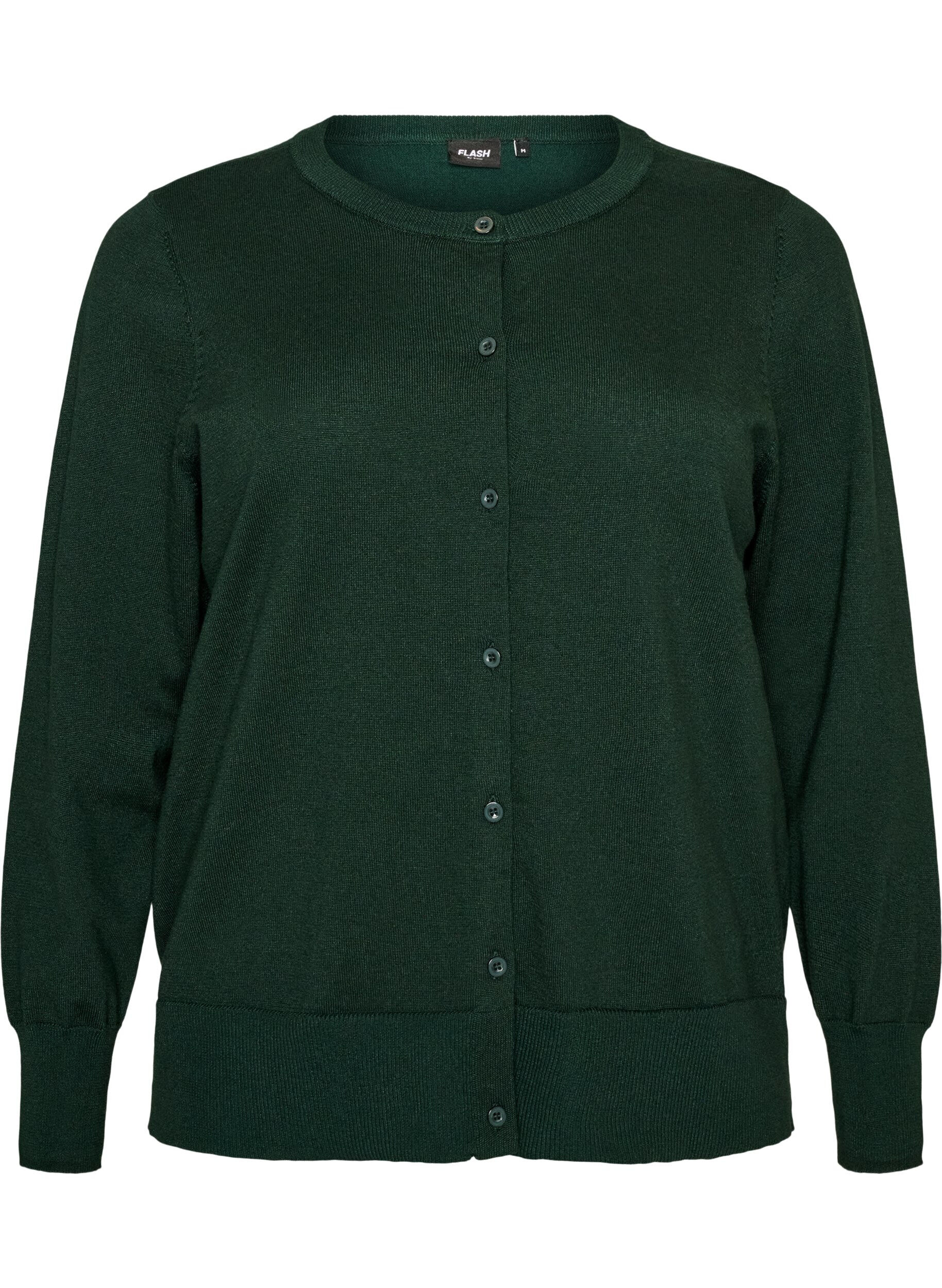 FLASH - Fijngebreide cardigan met ronde hals