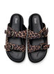 Wide fit - Sandalen met studs, Bruin, Packshot image number 2