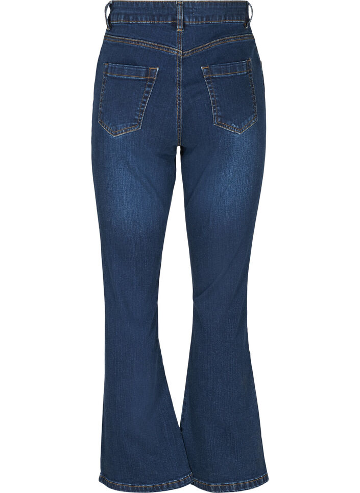 Ellen bootcut jeans met hoge taille, Blauw, Packshot image number 1