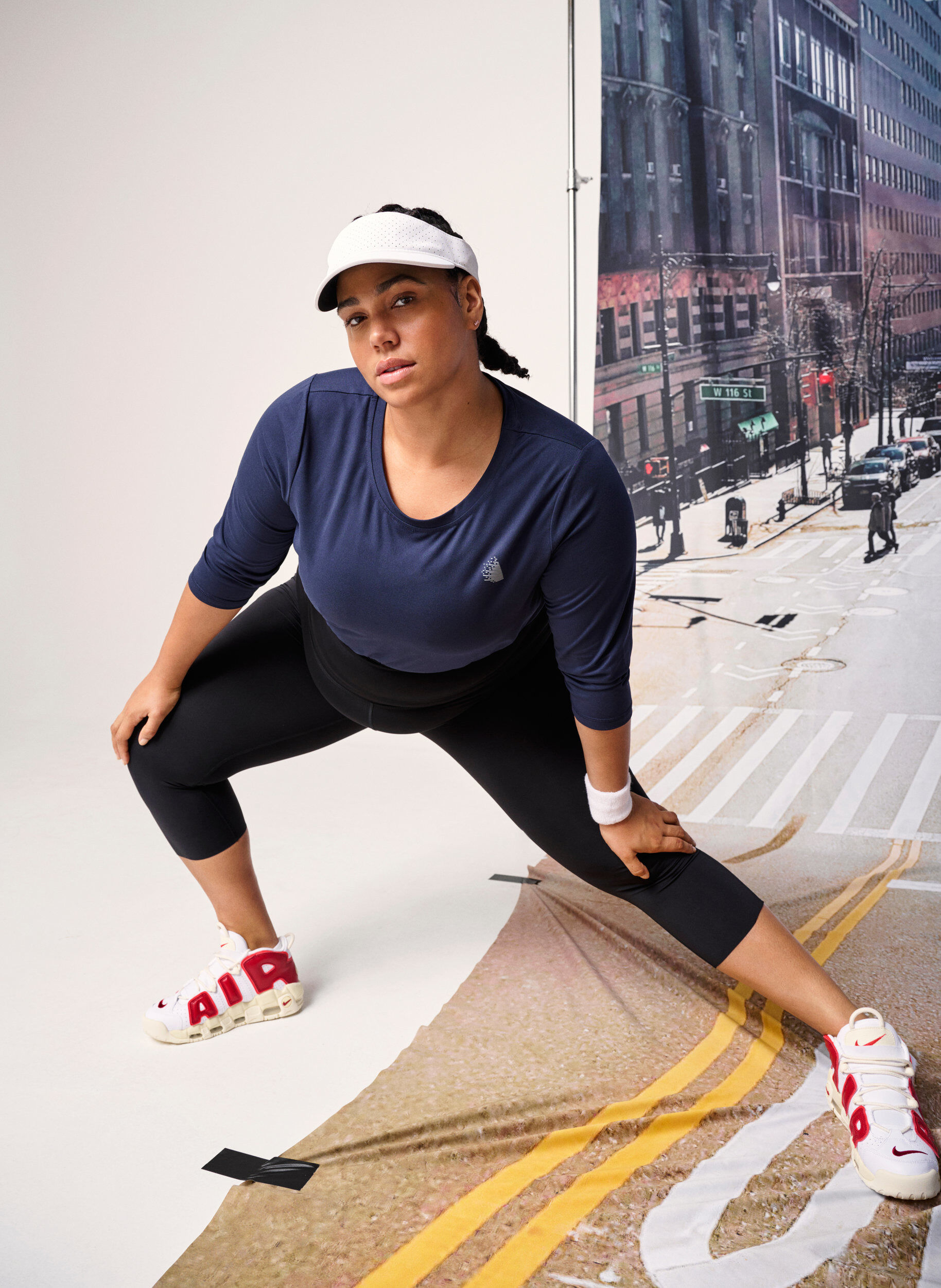 ZizziTrainingsblouse met 3/4-mouwen, Blauw, Image image number 0