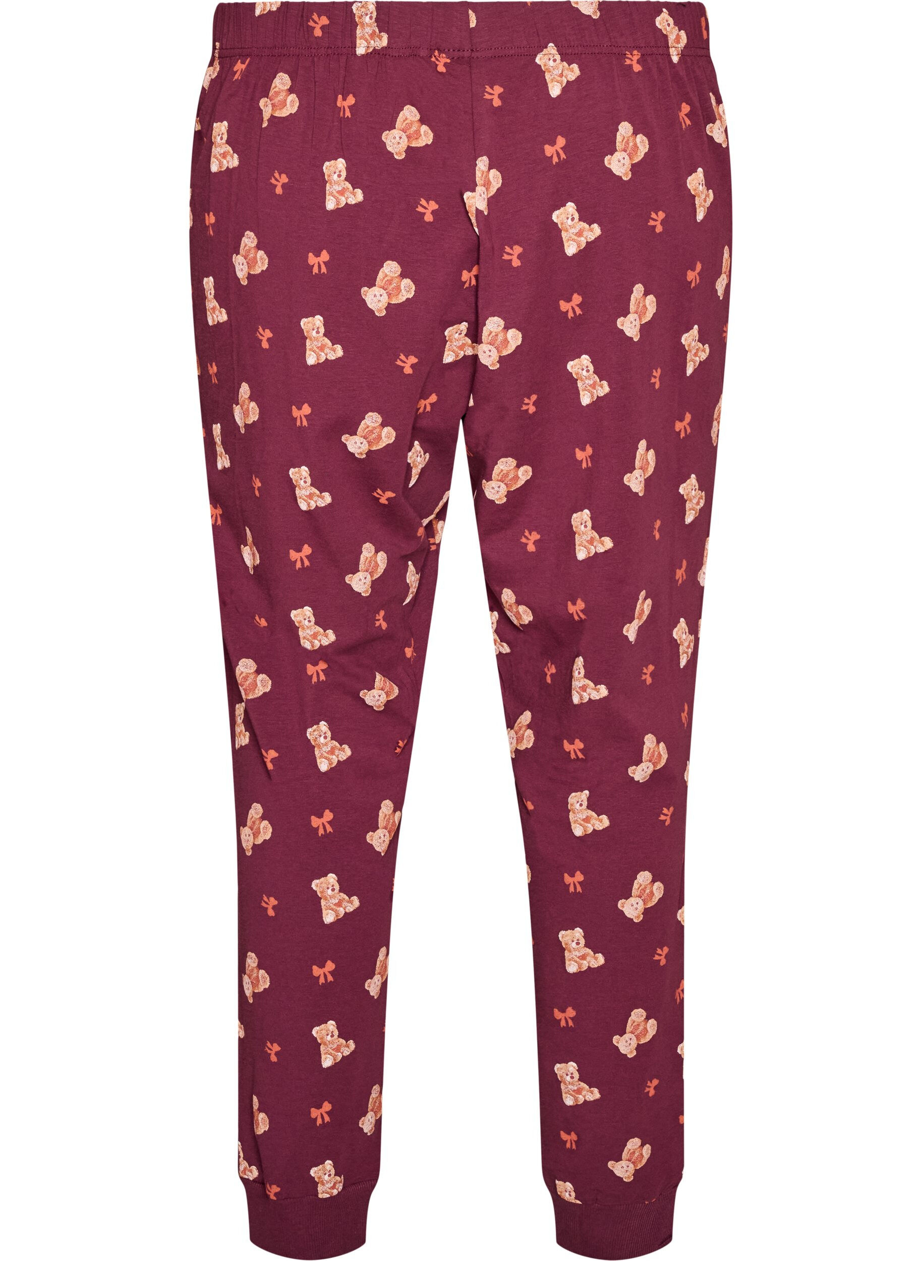 ZizziBedrukte pyjamabroek, Rood, Packshot image number 1