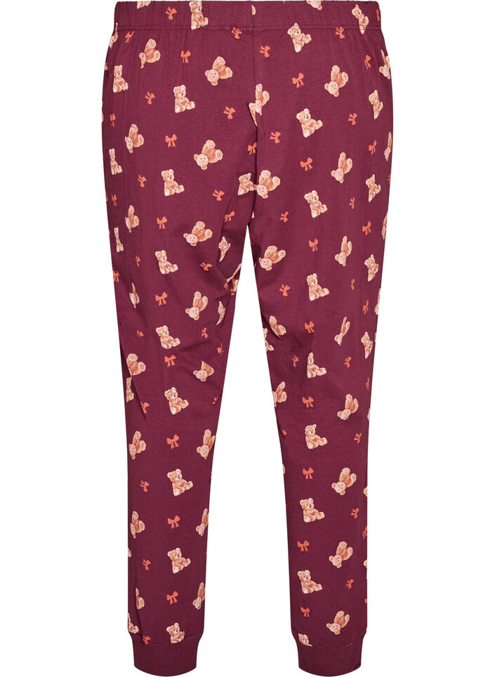 Bedrukte pyjamabroek, Rood, Packshot image number 1