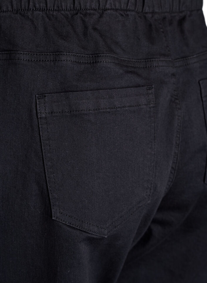 Denim joggers met zakken, Zwart, Packshot image number 3