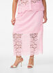 Kanten midirok met een elastische tailleband, Roze, Model image number 2