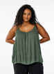 Strap top in viscose, Groen, Model image number 0