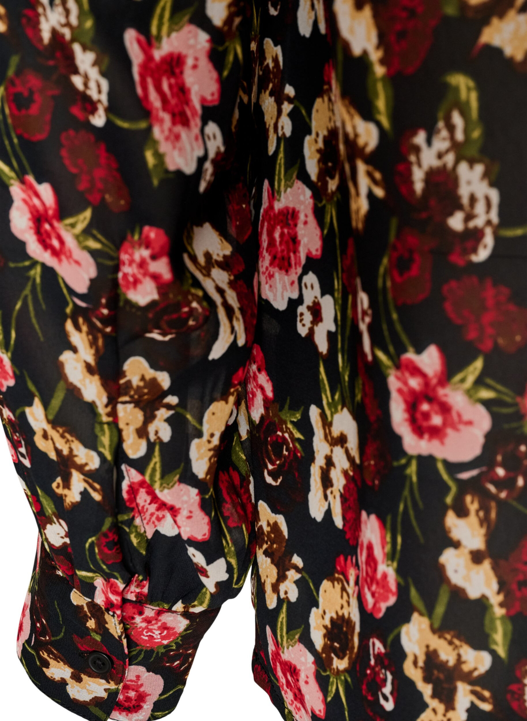 ZizziBlouse met all-overprint en korte knoopsluiting, Roze, Packshot image number 3
