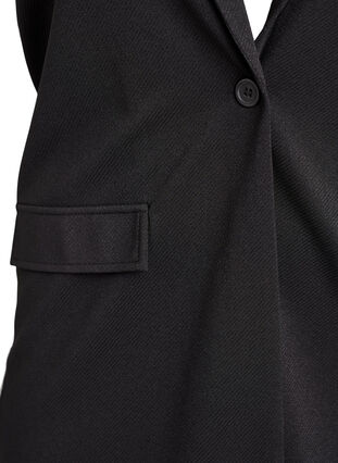 ZizziMouwloze blazer bodywarmer met klassieke revers, Black Shimmer, Packshot image number 2