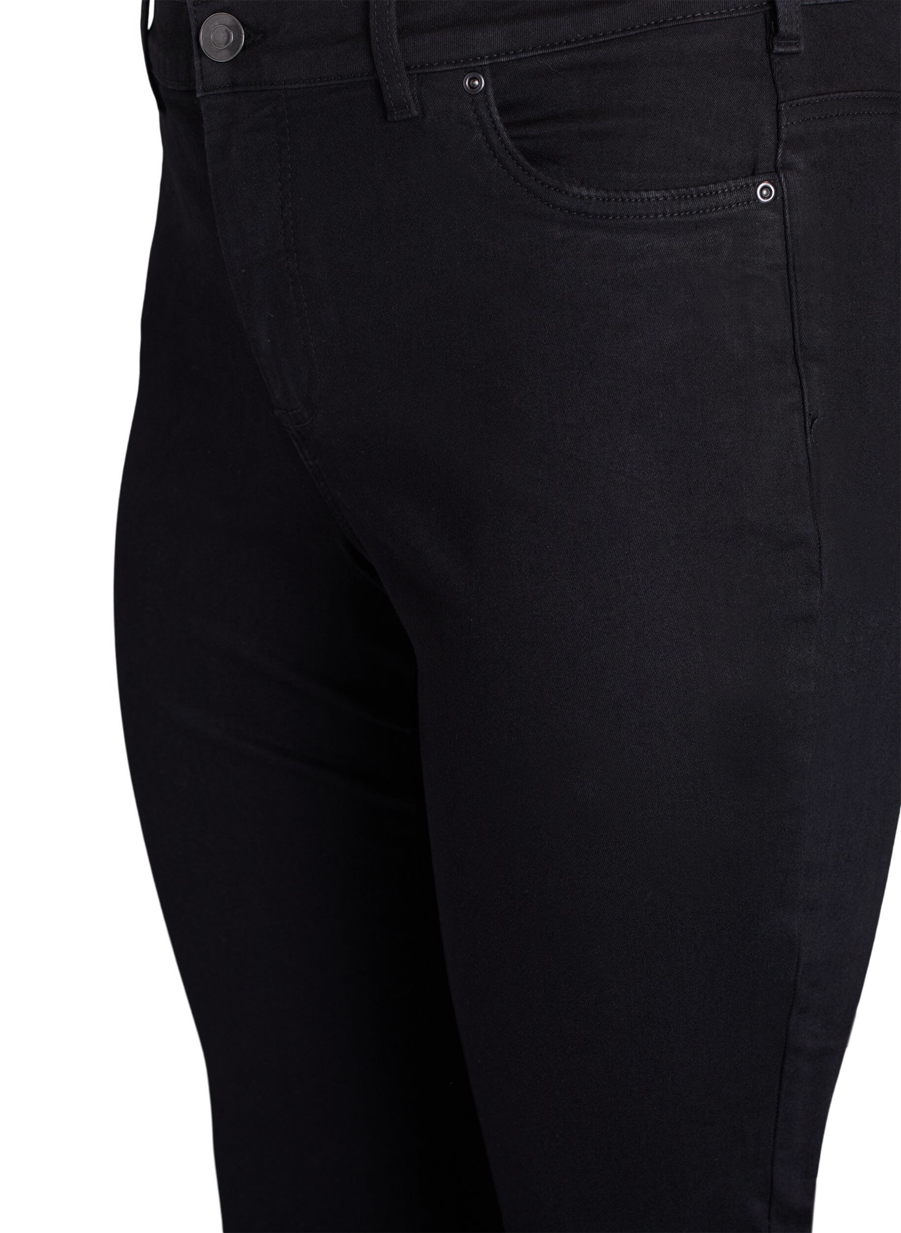 ZizziStrakke pasvorm jeans met een normale taille, Black, Packshot image number 2