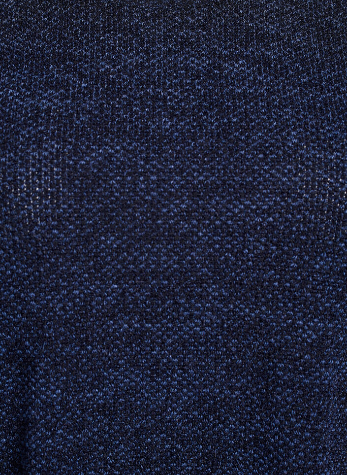 Blouse met lange mouwen en structuur, Blauw, Packshot image number 2