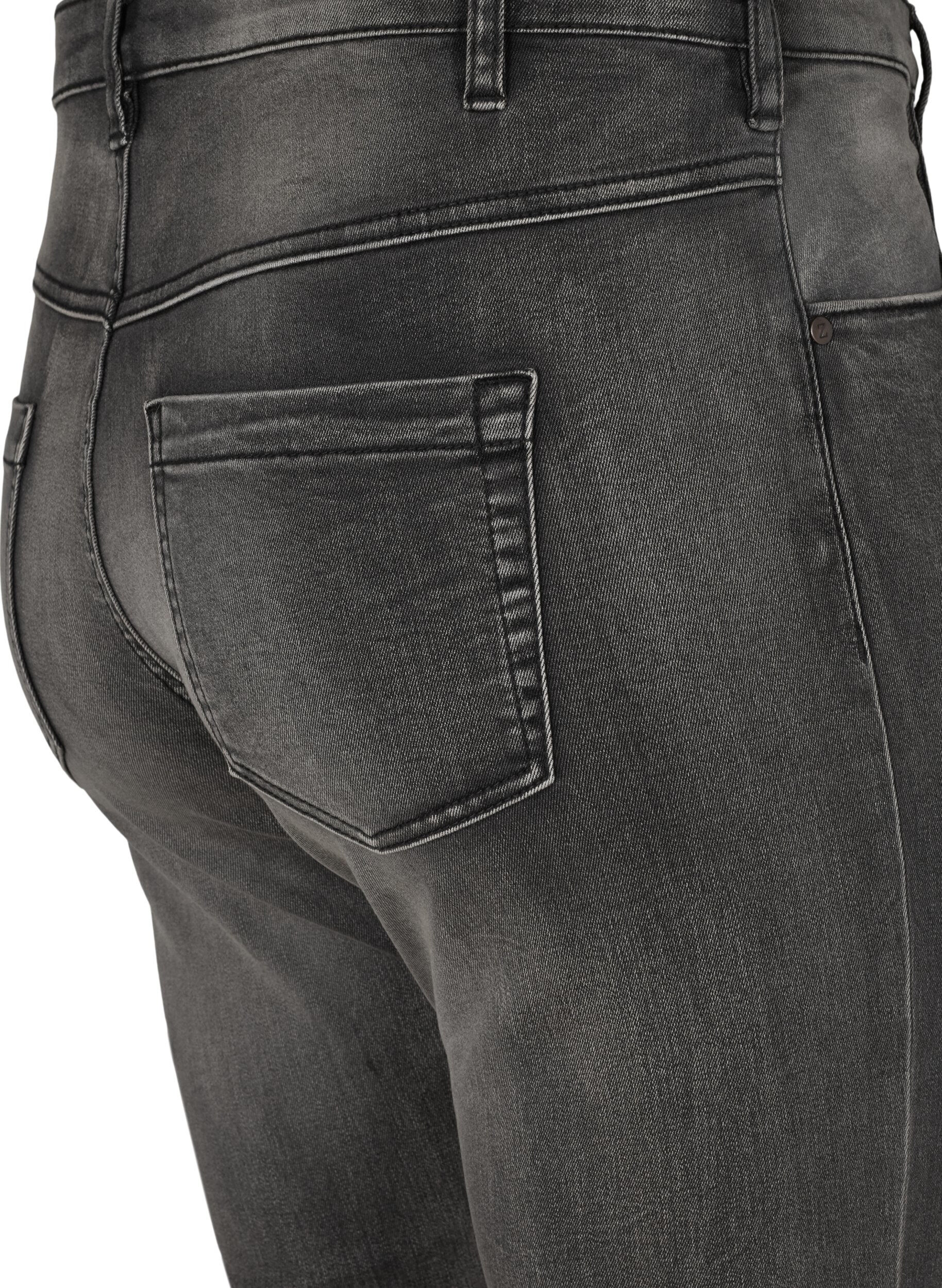 ZizziSlim fit Emily jeans met normale taille, Grijs, Packshot image number 3