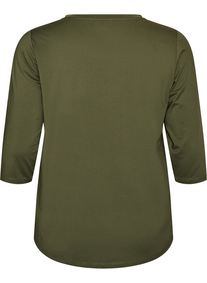 Sporttop met 3/4 mouwen, Groen, Packshot image number 1