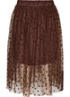 Midi-tule rok met hartjes, Bruin, Packshot image number 0