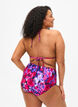 Bikinibroekje met print en hoge taille, Roze, Model image number 1