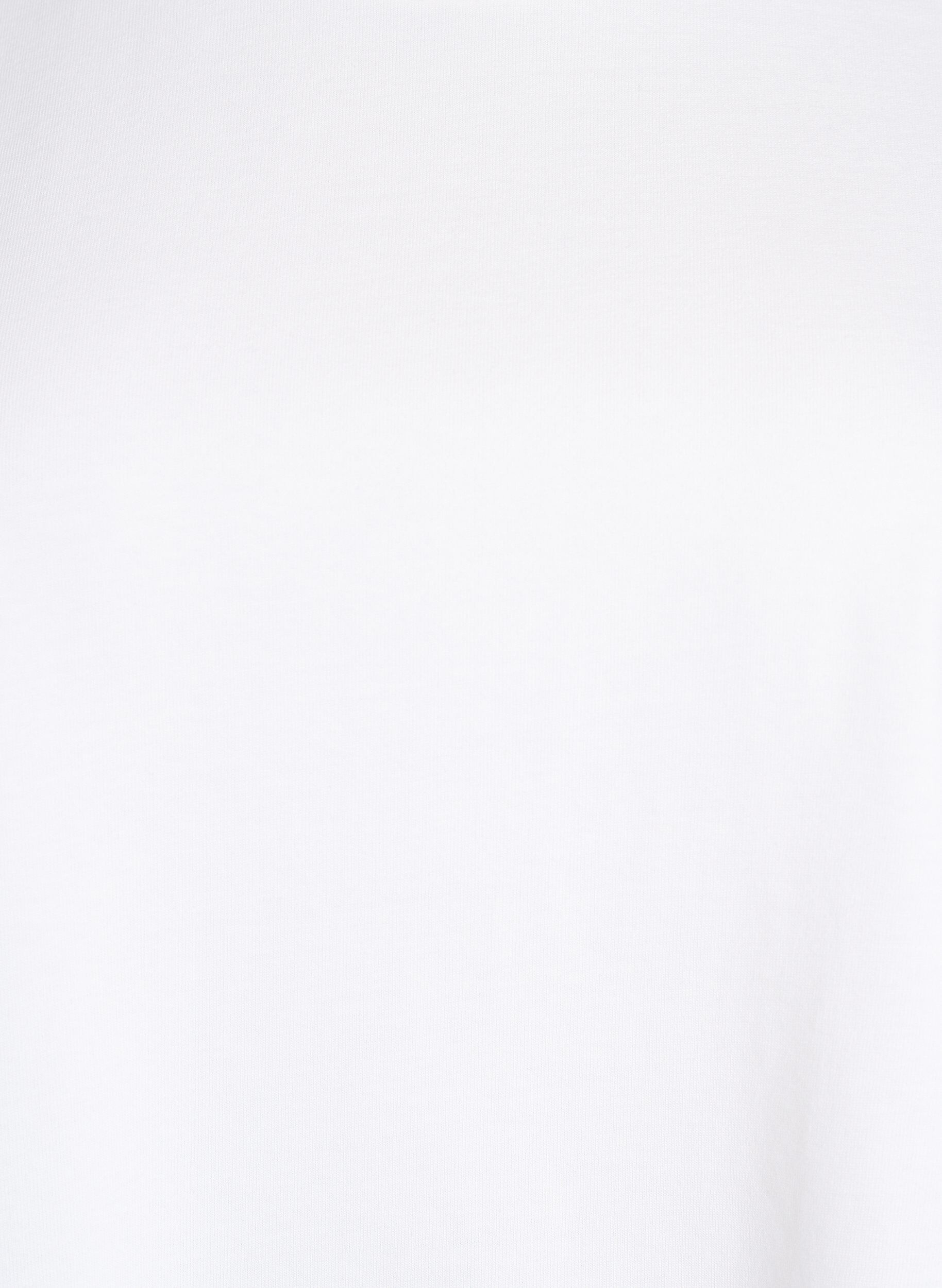 ZizziBoxy katoenen T-shirt, Wit, Packshot image number 2