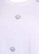 T-shirt in biologisch katoen met geborduurde motieven, Wit, Packshot image number 2