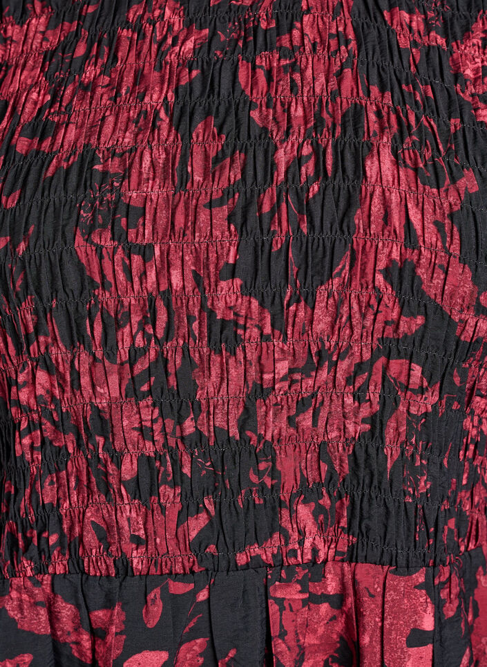 Blouse met smock en lange mouwen, Zwart, Packshot image number 2