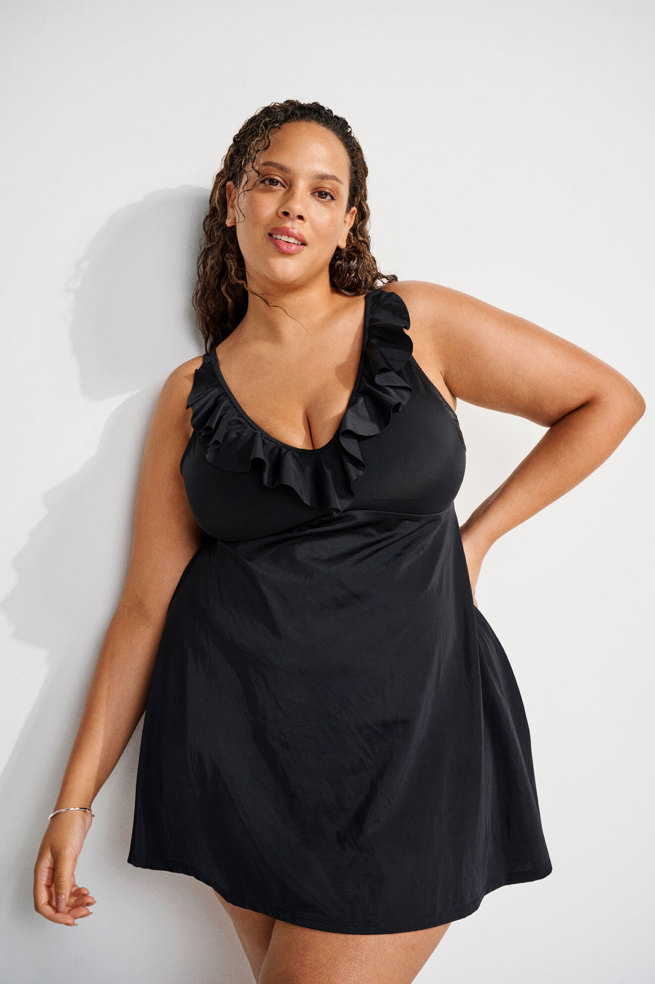 Badpak met ruches, , Model