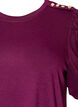 Blouse met knoopdetail en korte pofmouwen, Donker Bordeaux, Packshot image number 2
