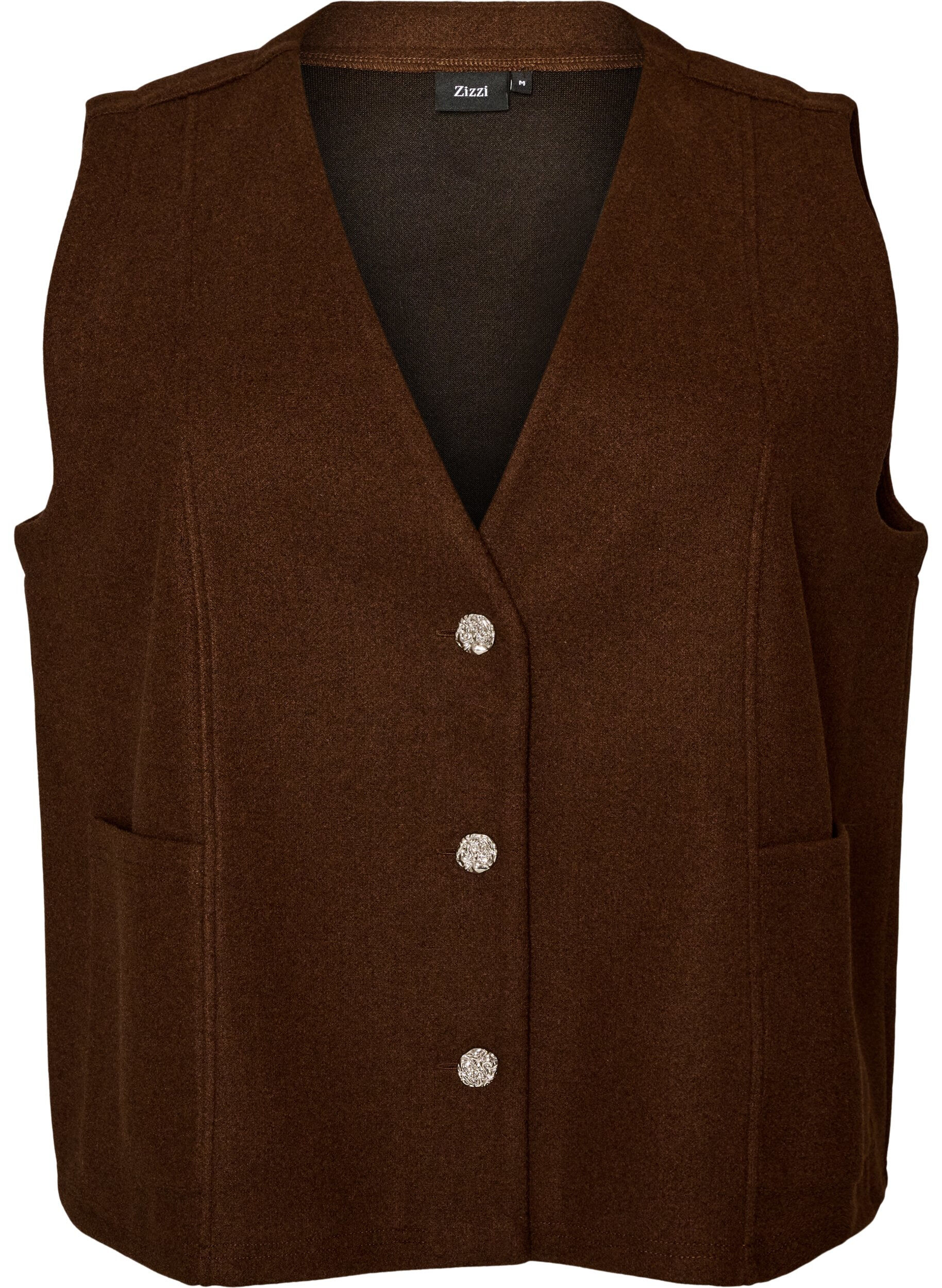 V-hals gilet met knopen
