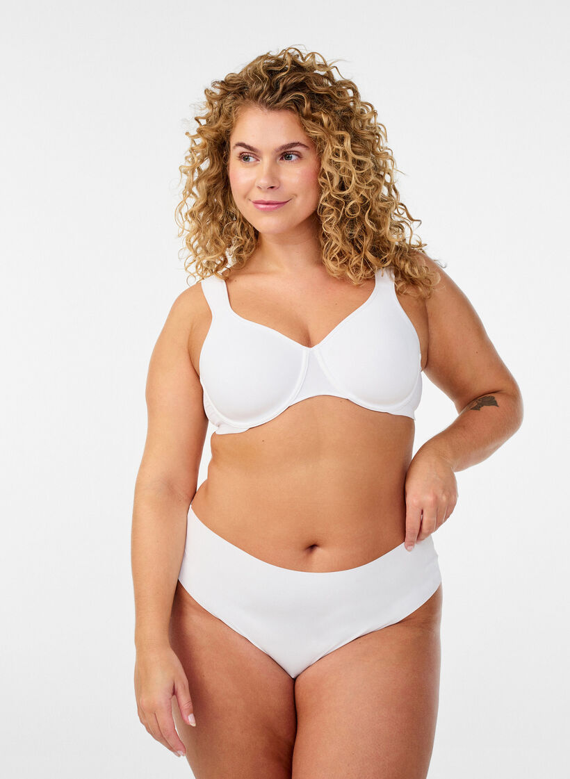 Minimizer-bh met gewatteerde bandjes, Wit, Model