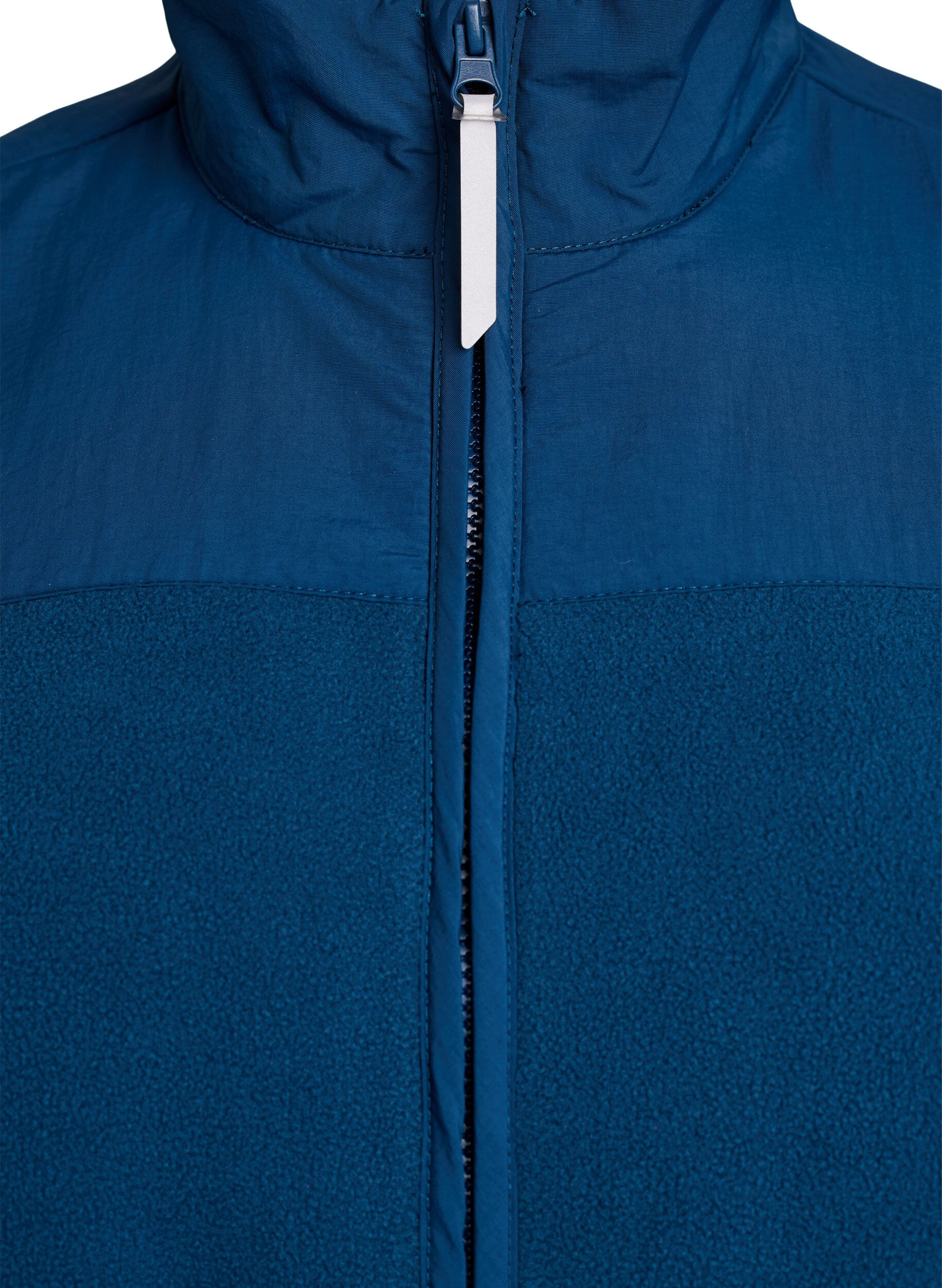 ZizziFleece vest met hoge kraag en zakken, Blauw, Packshot image number 2
