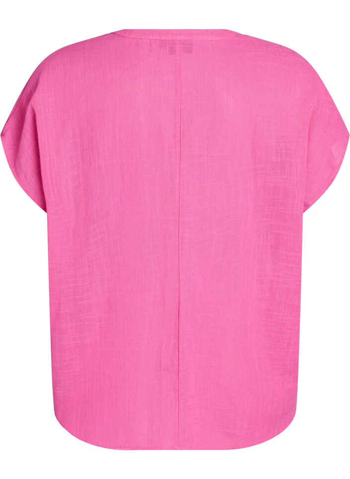 Losse blouse met kapmouwen, Roze, Packshot image number 1